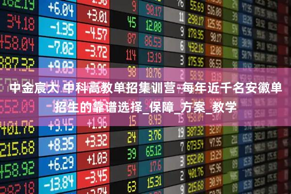 中金宸大 中科高教单招集训营-每年近千名安徽单招生的靠谱选择_保障_方案_教学